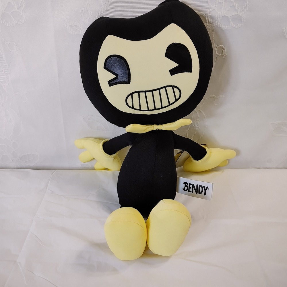 Bendy and the Ink Machine Plush Jakks Pacific Black Yellow Stuffed Toy New